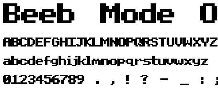 Beeb Mode One font